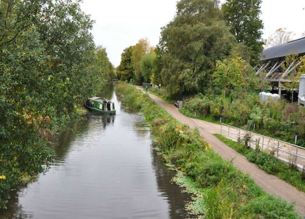 The Basingstoke canal runs along one side of the Living Planet Centre ©woking.gov.uk