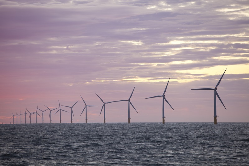 Rhyl Flats offshore wind farm from Llandudno, North Wales Rhyl Flats offshore wind farm from Llandudno, North Wales