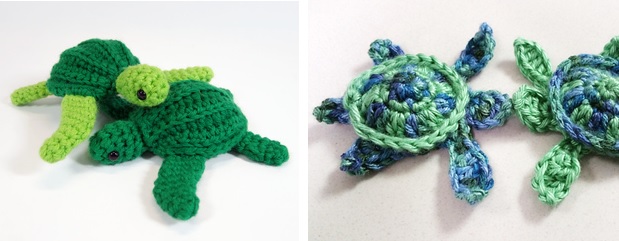 Crochet turtles
