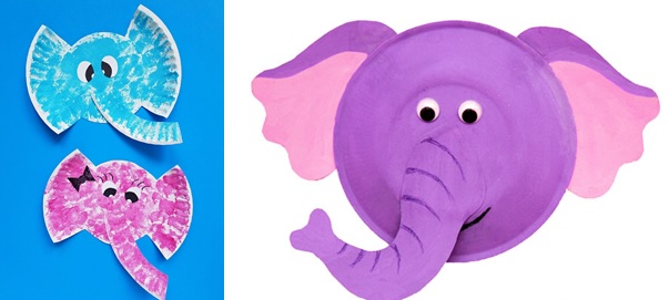 Elephant paper plate crafts