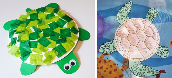 Paper plate turtles