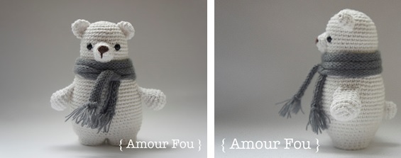 Crochet polar bear