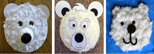 Paper plate polar bears
