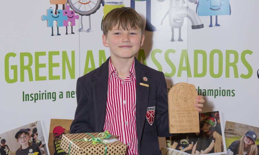 Runner up of the Green Ambassador Pupil of the Year 2016 © Richard Stonehouse / WWF-UK