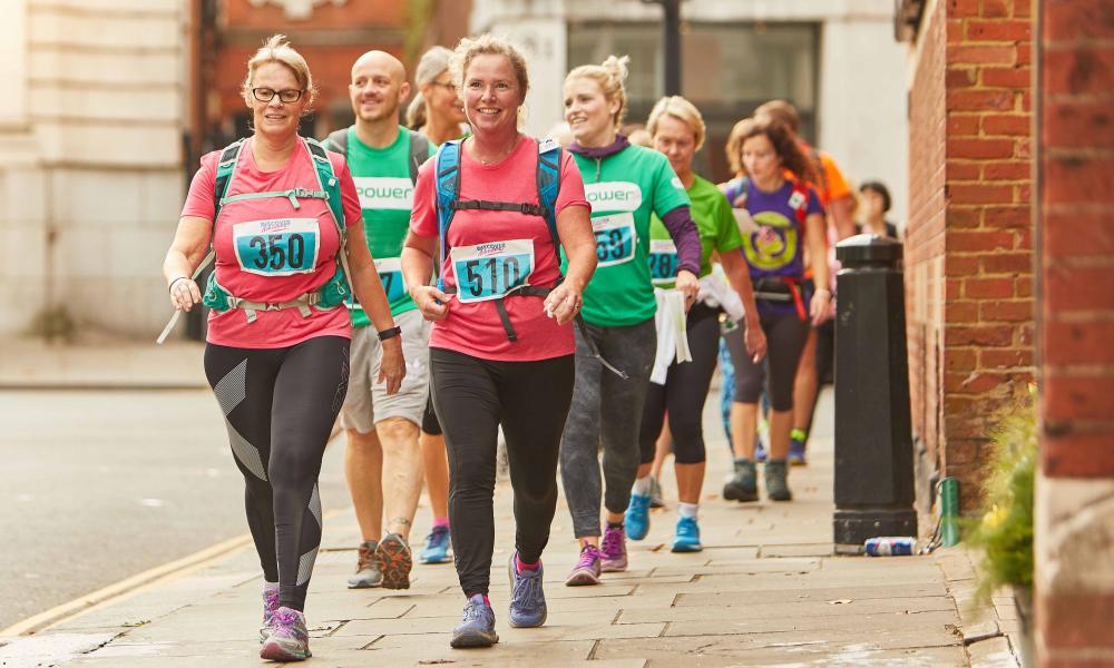 London Marathon walkers
