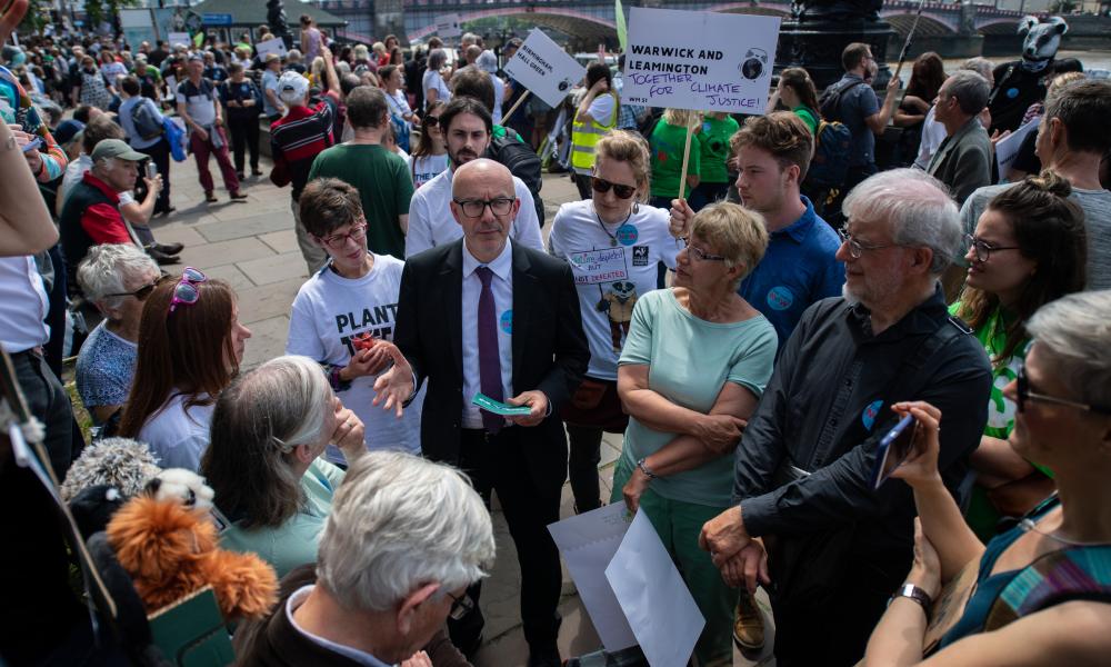 Lobbyists speak with their local MP on climate issues in Westminster