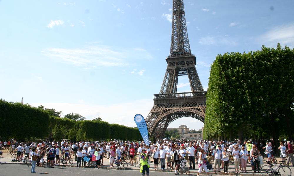 London to Paris Cycle Eiffel Tower