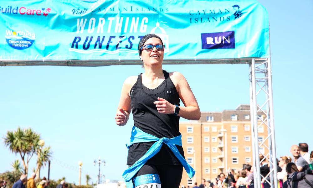 Runner taking part in the Worthing Runfest