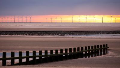 Wind farm off of the coast of Wales - © Global Warming Images / WWF Wind farm off of the coast of Wales