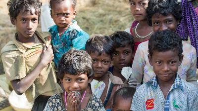 Young children of subsistence farmer in the Sunderbans, Ganges, Delta, India, the area is very low lying and vulnerable to sea level rise. Young children of subsistence farmer in the Sunderbans, Ganges, Delta, India, the area is very low lying and vulnerable to sea level rise.