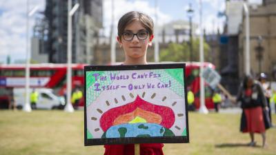 UK Student Climate Network strike at Parliament Square