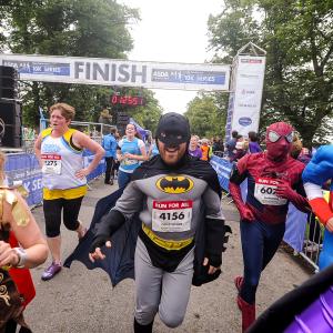 Runners in fancy dress taking on the York 10K challenge
