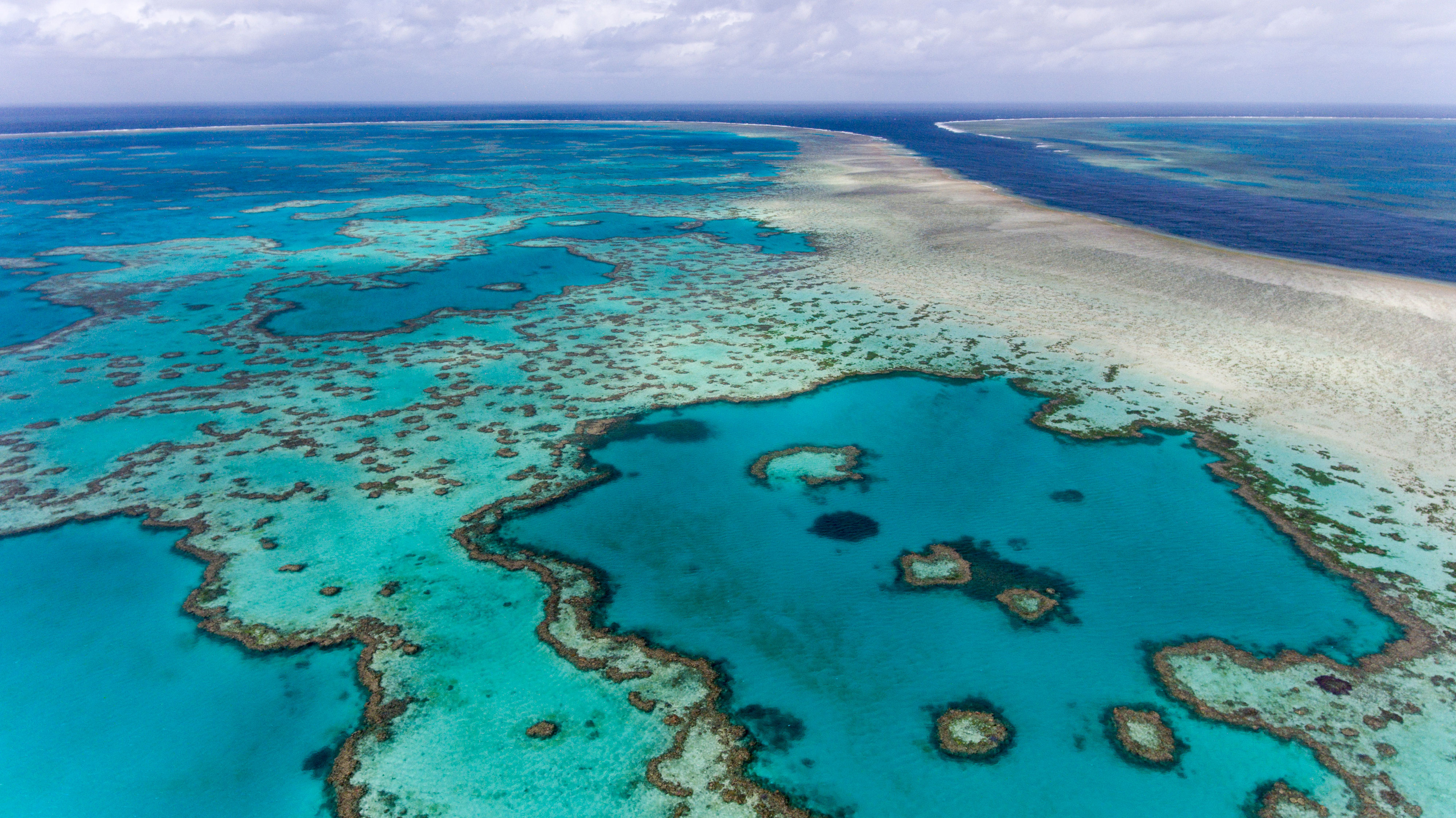 Aerial view of the Great Barrier Reef, Australia
