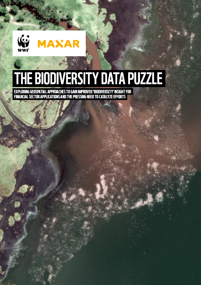 The cover of 'The Biodiversity Data Puzzle' report