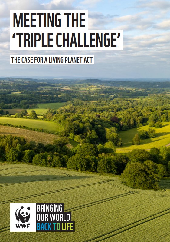 Cover image for 'Meeting the Triple Challenge' report Cover image for 'Meeting the Triple Challenge' report showing rolling hills in UK countryside