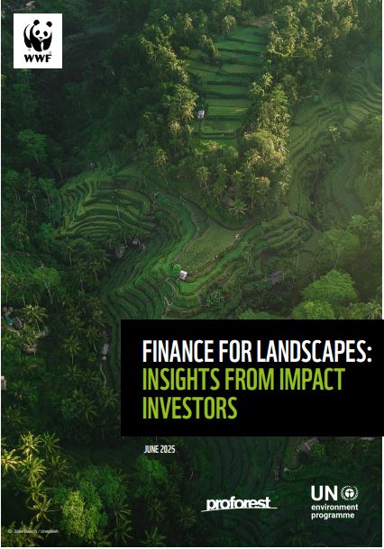 Finance for landscapes report front cover