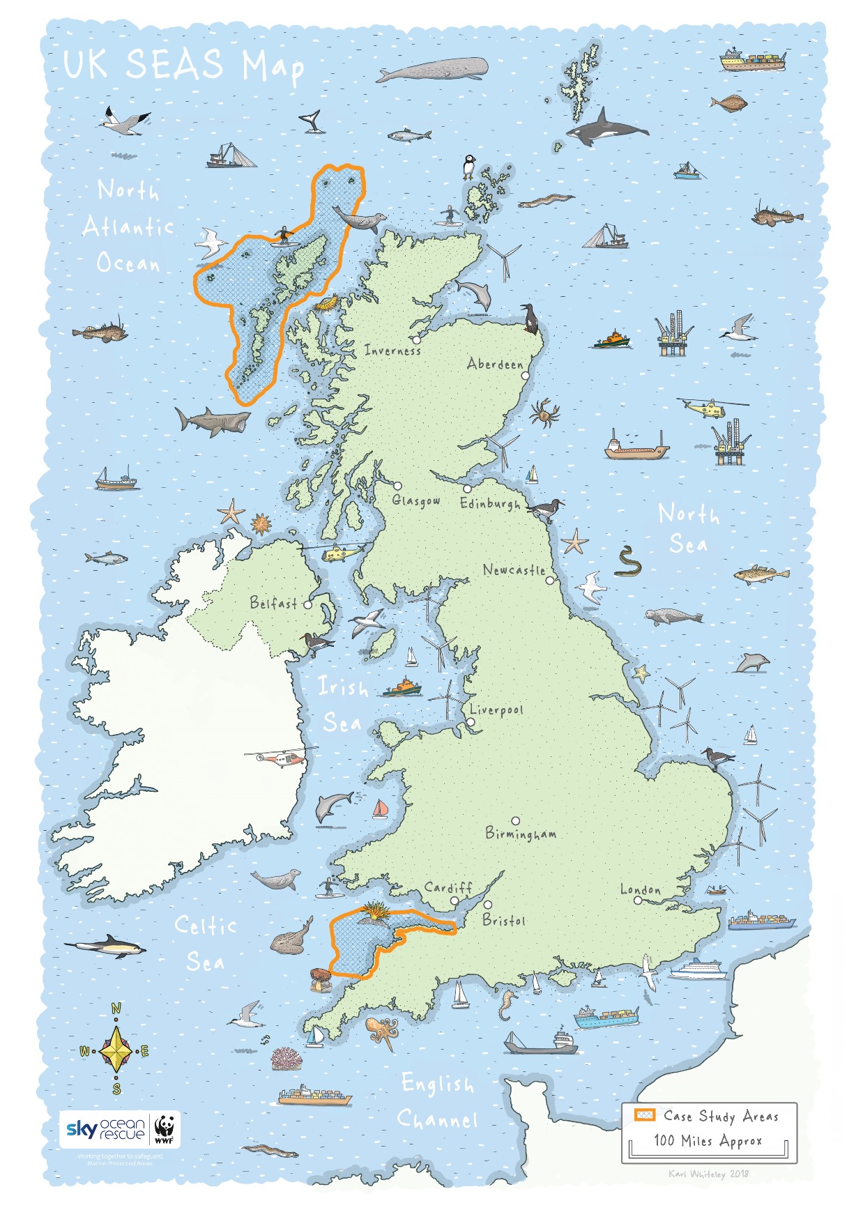 Fun UK Seas map