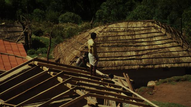 Village of the Muthuvan tribe Western Ghats India