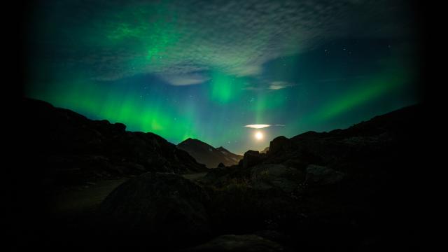 Northern lights above the Arctic