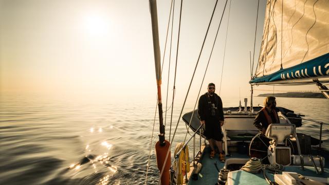 Boat on the Scottish seas