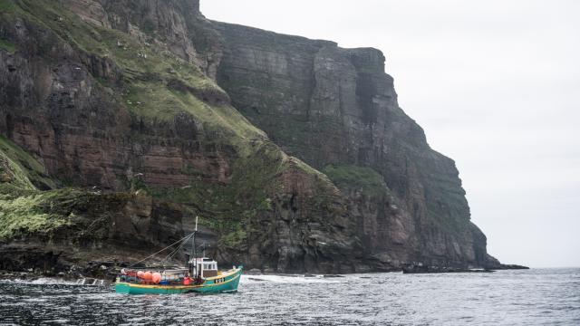 Boat on the Scottish coast