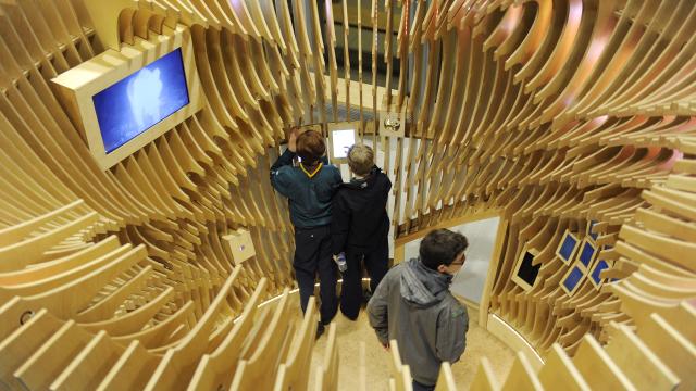 Youth groups exploring the WWF experience at the Living Planet Centre 