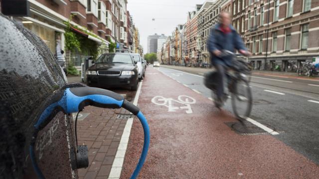 Electric vehicle charging and bicycle