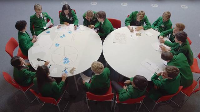 Students participating in an Our Planet's Future summit