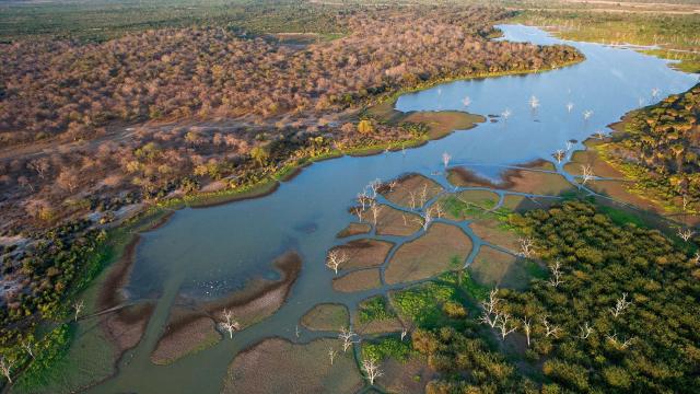 Aerial view of the Ruvuma transboundary landscape