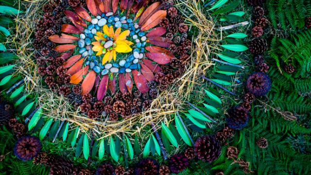 A top down view of mandala