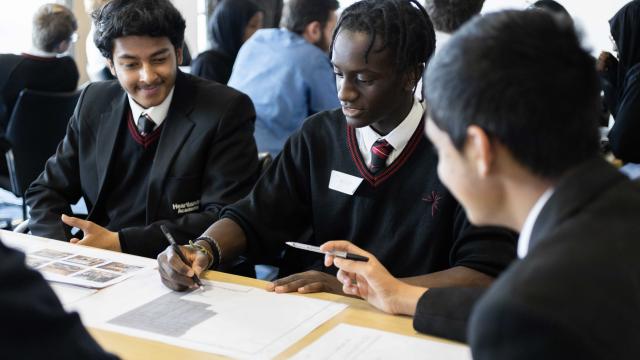 School children in class