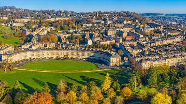 Panoramic view of the city of Bath