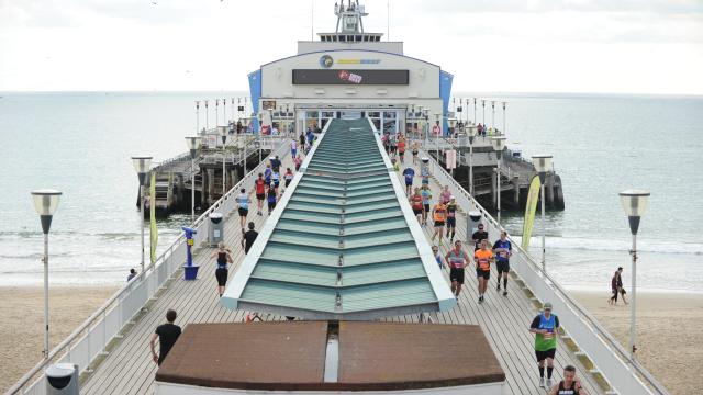 Bournemouth Pier with runners 