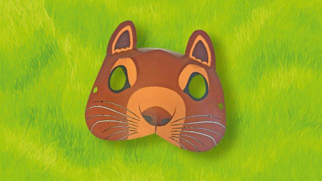 Red squirrel mask