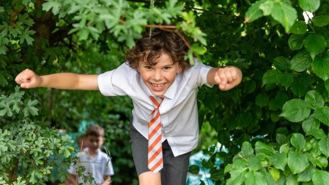 Pupils and staff at Evelyn Community Primary School in Prescot, Merseyside, on 16th July, 2025, take part in WWF’s Happy By Nature schools programme – helping children get their daily dose of nature through learning and play.