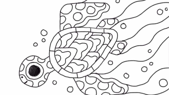 drawing of a turtle