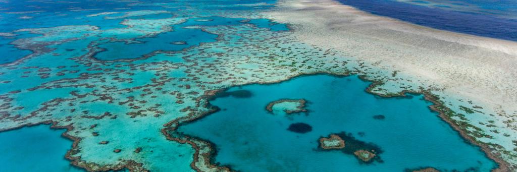 Aerial view of the Great Barrier Reef, Australia