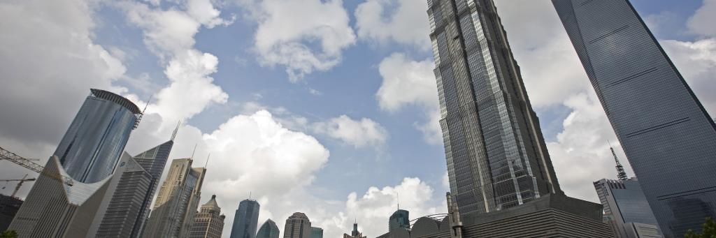 Skyscrapers in the financial centre of Shangai, China. 