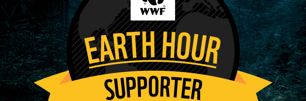 Picture of a moonlit forest with WWF logo and text 'Earth Hour Supporter'