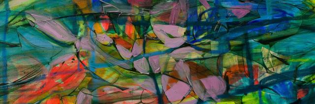 A Muddled Mind That's Never Confined, Oil, acrylic and oil stick on canvas