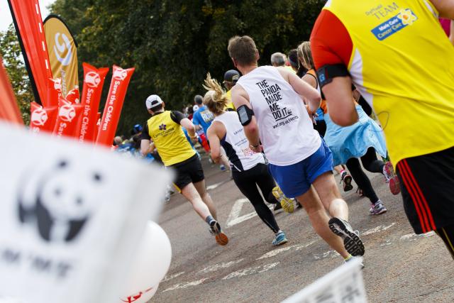 Runner from behind at Royal Parks Half