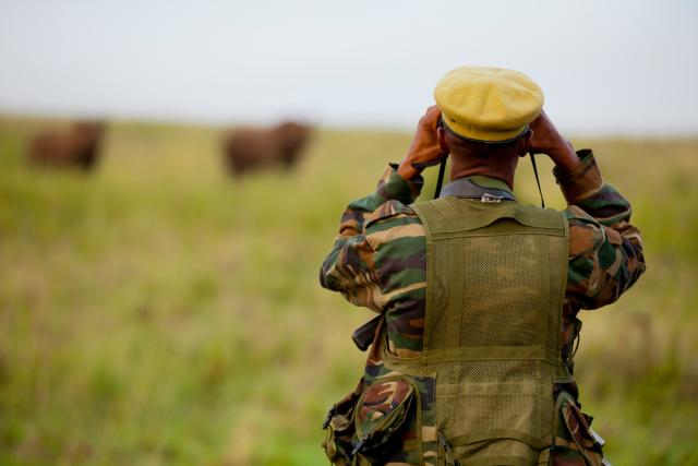 Harrison Kamande - rhino patrol ranger at Nairobi National Park, Kenya