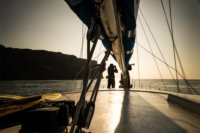 Boat in Scottish seas