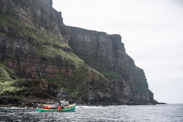Boat on the Scottish coast