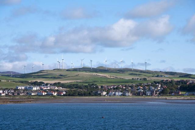 Wind farms on the Scottish coast