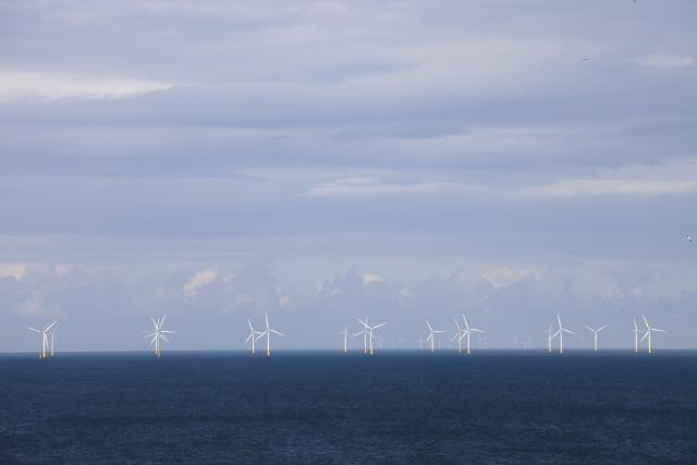 Rhyl Flats offshore wind farm from Llandudno, North Wales, UK. © Global Warming Images / WWF-Canon