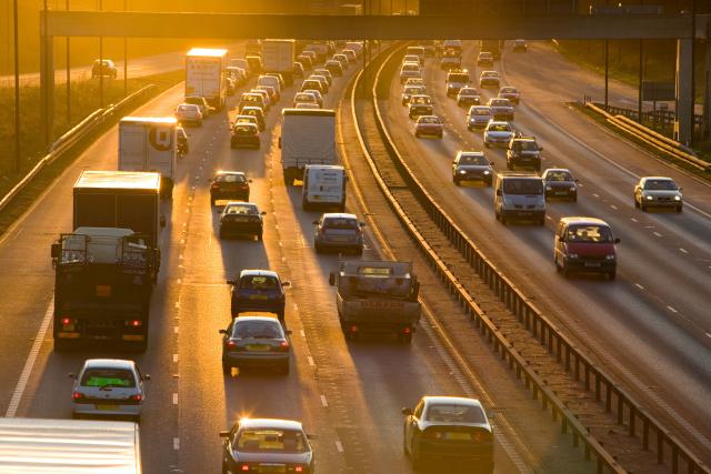Traffic on the M6 motorway