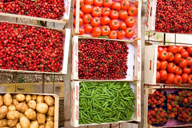 Fruits and vegetables for sale, Bosnia and Herzegovina