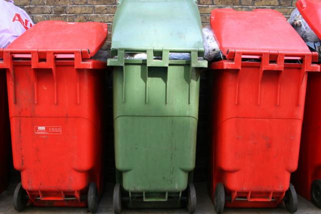 Refuse bins outside