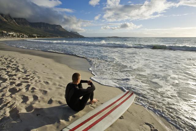 surfer on beach